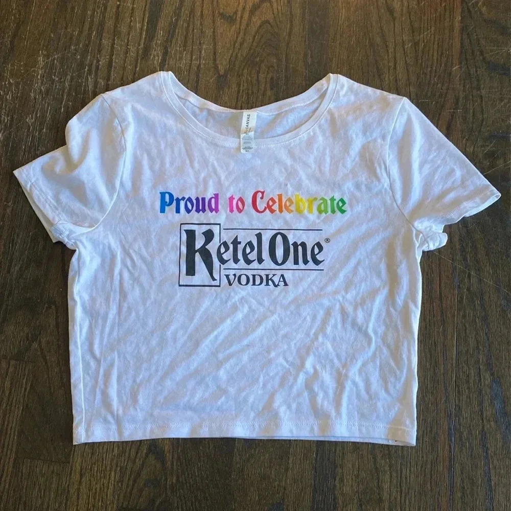 NWOT Ketel One Pride Crop Tee